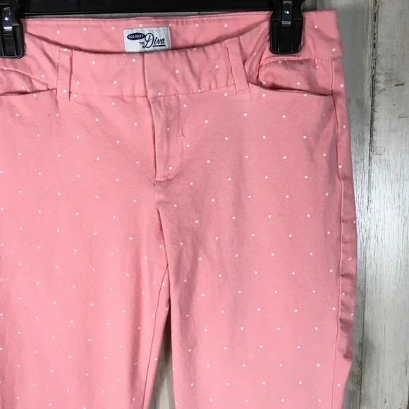 Old Navy Diva Pink Polka Dot Pants Jeans Skinny - Picture 2 of 5